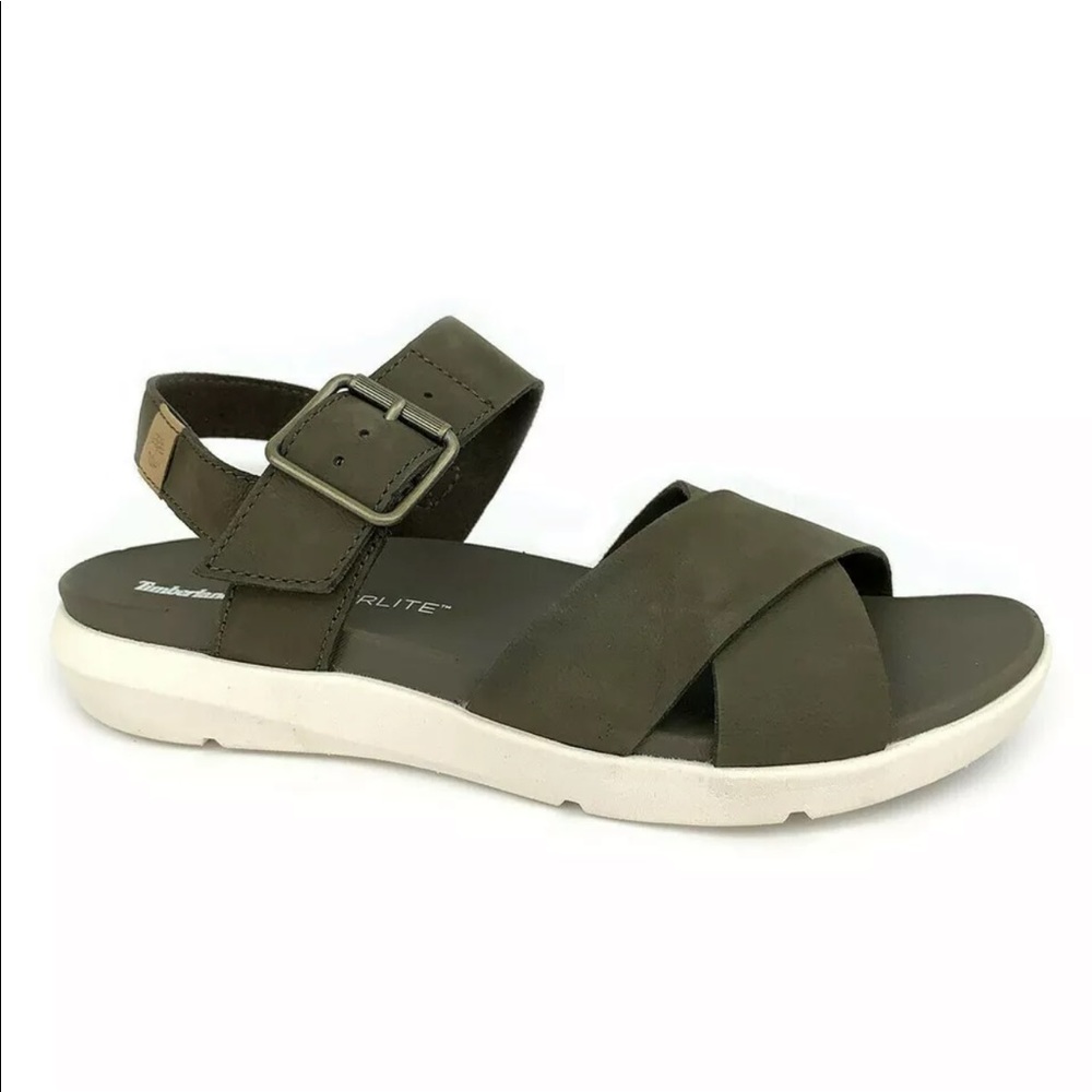 Women's Timberland Wilesport Olive Green Leather Strap Sandals olive - Picture 10 of 15